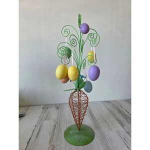 Vintage metal glitter carrot tree ornament spring sparkle